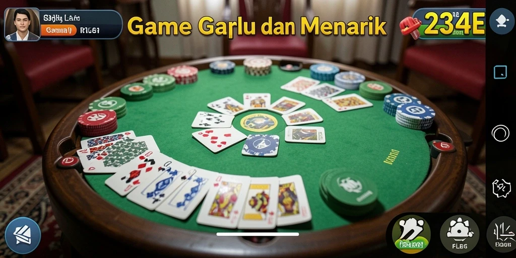 Tampilan gameplay seru dan interaktif dari game Gaple 234E.