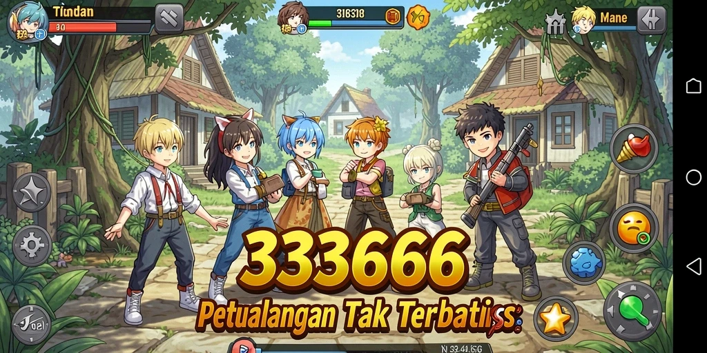 Gameplay seru dalam dunia anime yang penuh warna.