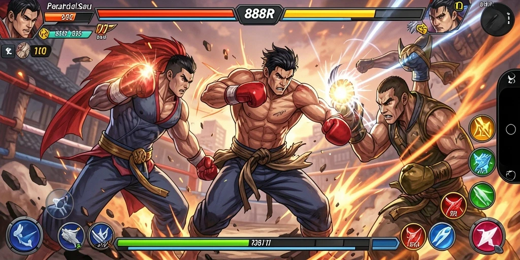 Gameplay seru dan pertarungan mendebarkan di 888R.