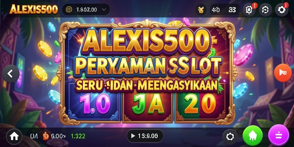 Tampilan screenshot gameplay ALEXIS500 dengan animasi Slot yang menarik.