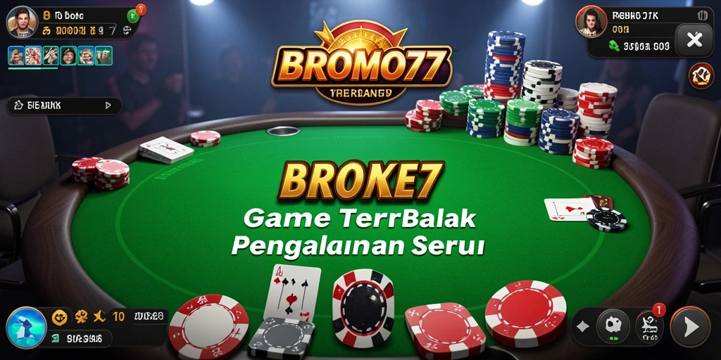 Tangkapan layar gameplay BROMO77 yang menampilkan suasana poker yang mendebarkan.