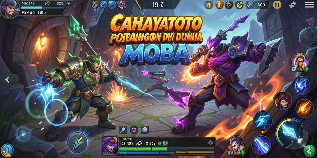 Tampilan gameplay CAHAYATOTO yang menegangkan di arena MOBA.