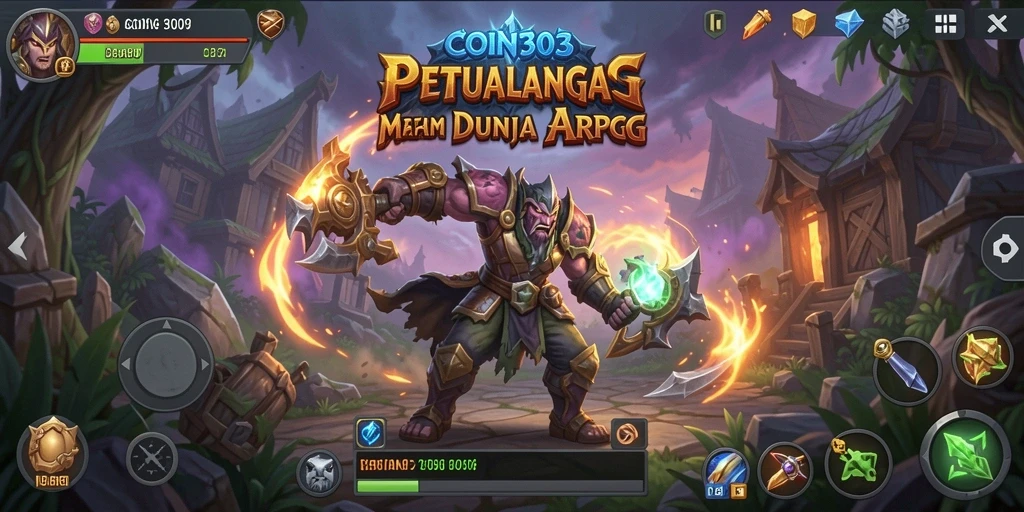 Tangkapan layar gameplay seru COIN303 dengan aksi pertarungan ARPG.