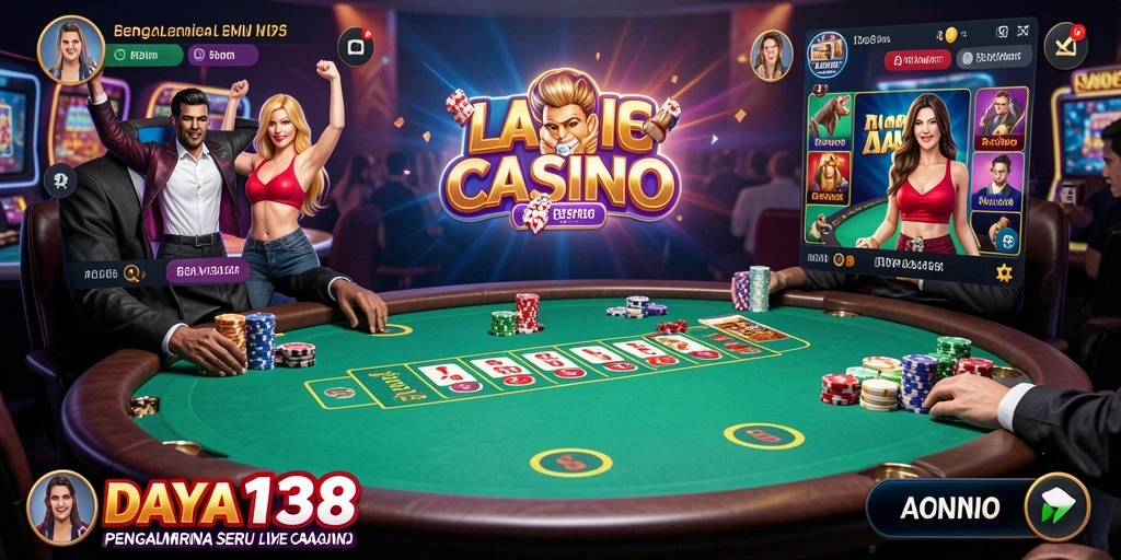 Tampilan seru dari gameplay Live Casino di DAYA138.