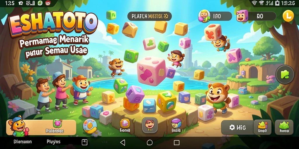 Tampilan gameplay seru ESHATOTO dengan berbagai teka-teki menantang.