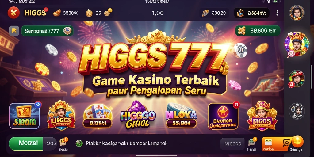 Screenshot gameplay HIGGS777 menampilkan keseruan permainan kasino.