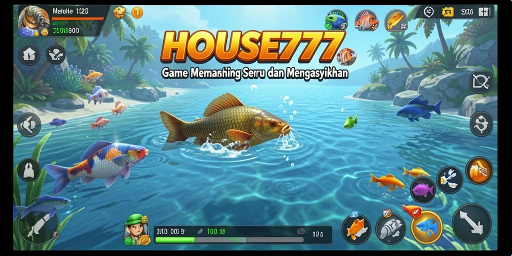 Screenshot utama GAME menunjukkan aksi memancing yang seru dan menyenangkan.