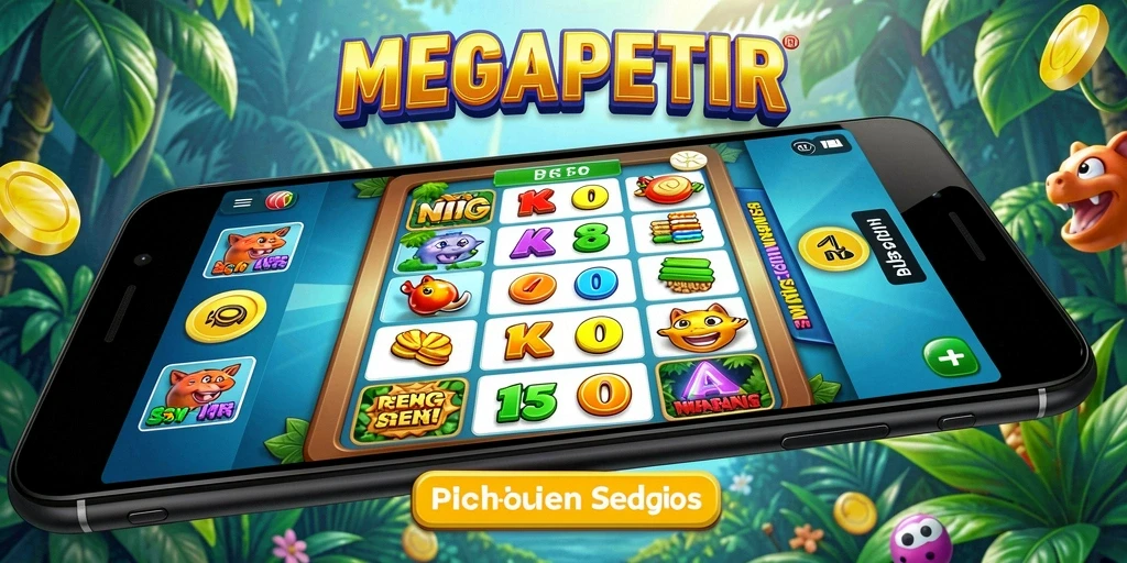 Tangkapan layar utama MEGAPETIR yang menunjukkan gameplay Bingo yang seru.