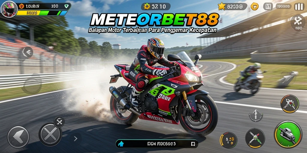 Gameplay seru balapan motor dalam METEORBET88.