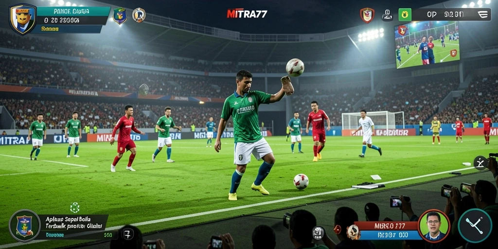 Tampilan gameplay interaktif MITRA77 dengan informasi sepak bola terbaru.