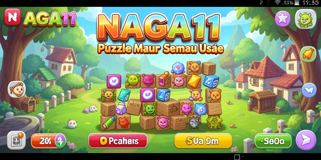 Tampilan gameplay NAGA11 dengan tantangan Puzzle yang menarik.