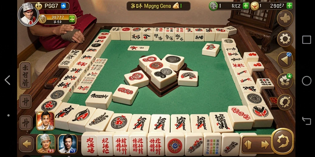 Tampilan gameplay Mahjong yang seru dan menantang.