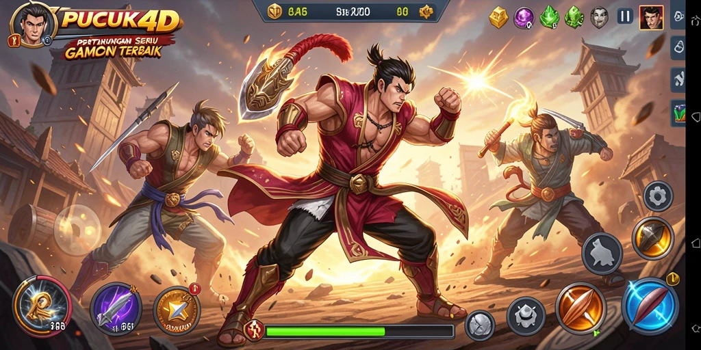 Menampilkan aksi seru dalam gameplay PUCUK4D.