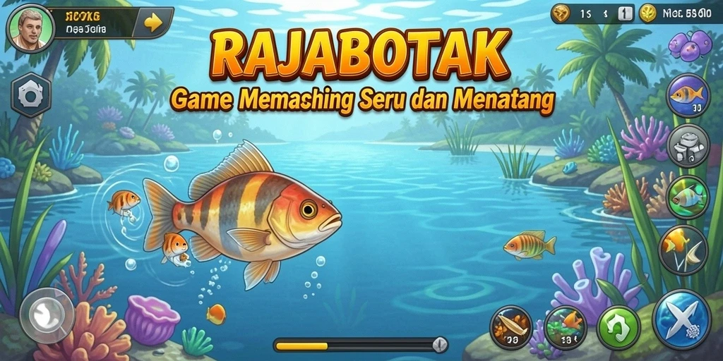 Tangkapan ikan berwarna-warni dalam permainan RAJABOTAK.