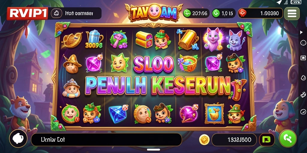 Screenshot utama RVIP1 menampilkan keseruan gameplay Slot yang memikat.