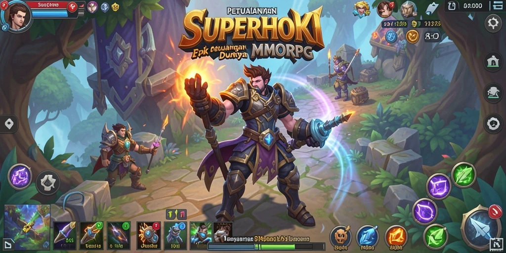 Tampilan gameplay SUPERHOKI yang menakjubkan di dunia MMORPG.