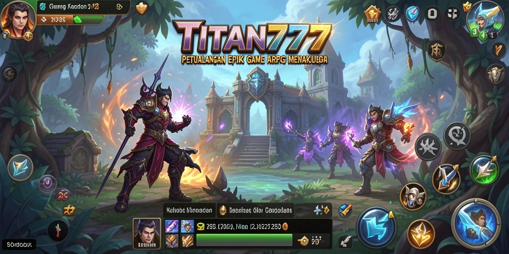 Screenshot utama menampilkan aksi bertarung luar biasa di TITAN777.