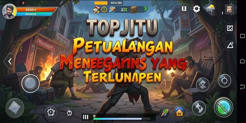 Screenshot gameplay TOPJITU menunjukkan dunia petualangan yang mengasyikkan.