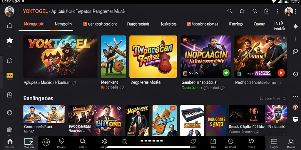 Screenshot gameplay YOKTOGEL menampilkan antarmuka musik yang interaktif.