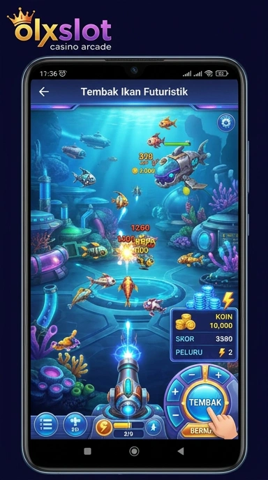 Tampilan aplikasi olxslot yang modern dan menyenangkan.